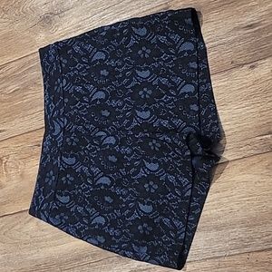 Express High Waist Lace Over Denim Shorts Woman Size 6
